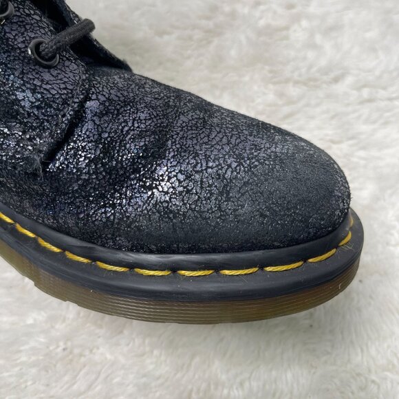 Dr. Martens #1460 Women's Black Pascal Iridescent Crackle Lace Up Boots Size 8 - Picture 11 of 11